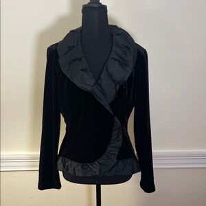 Sophisticated Black Velvet Women's Blazer
